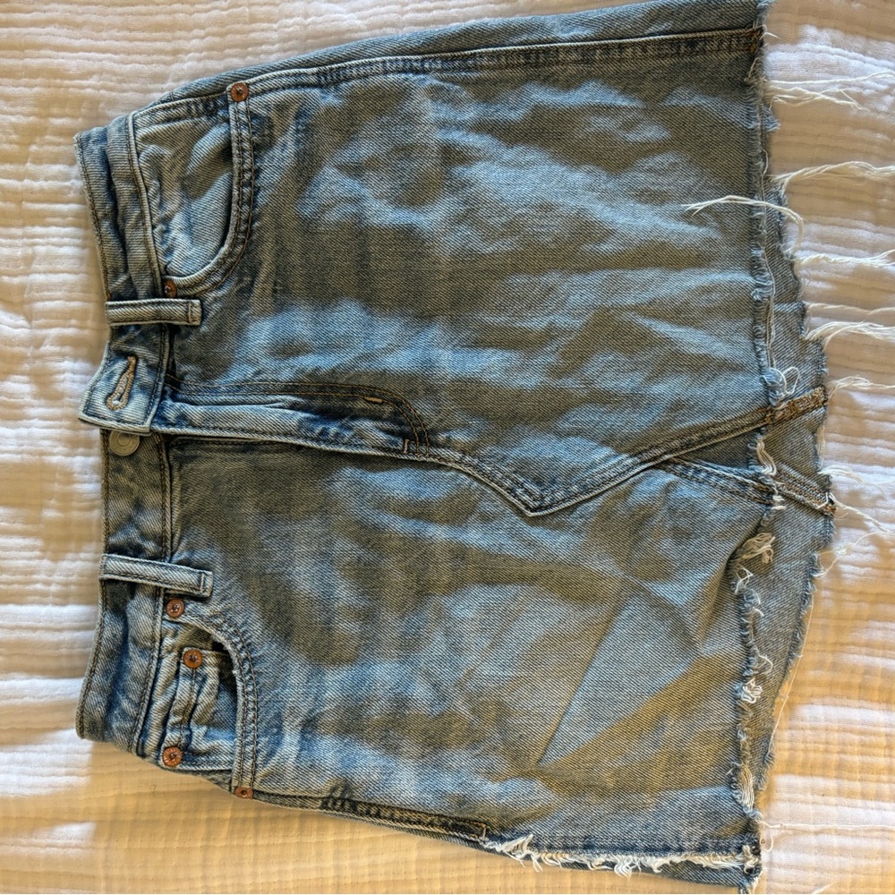 American Eagle Outfitters Blue Jean Shorts Distressed Style